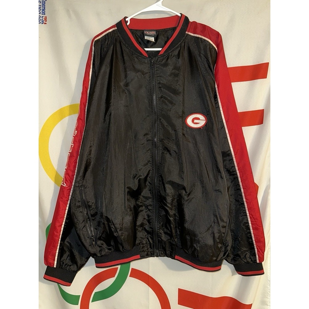 Vintage Champs Georgia Bulldogs Windbreaker Jacket XL Full Zip 90s Football